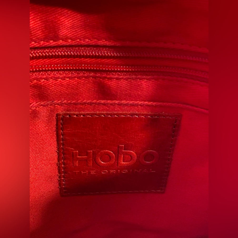 HOBO The Original Brand Leather Shoulder Bag- Color/orange - Picture 2 of 6